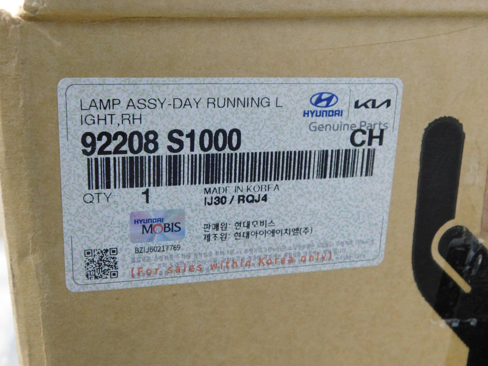 Габарит передний правый